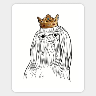 Shih Tzu Dog King Queen Wearing Crown Magnet